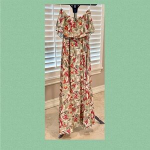 Floral Print Women's flowing silky dress
